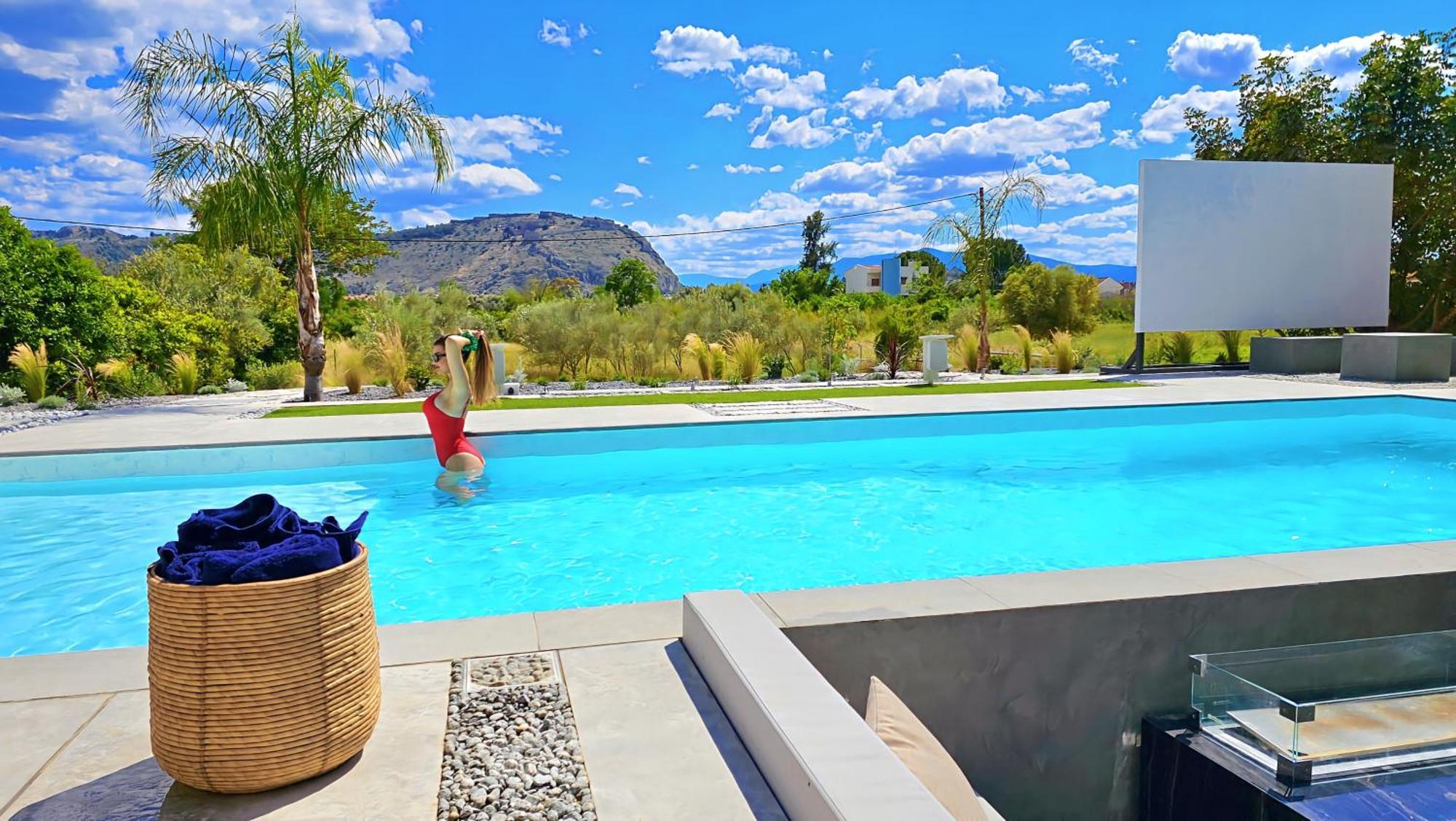 Nafplio Blue Topaz Poolside Villa المظهر الخارجي الصورة